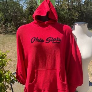 Ohio State Buckeyes Pullover Kangaroo Poncho By RENU NWT One Size